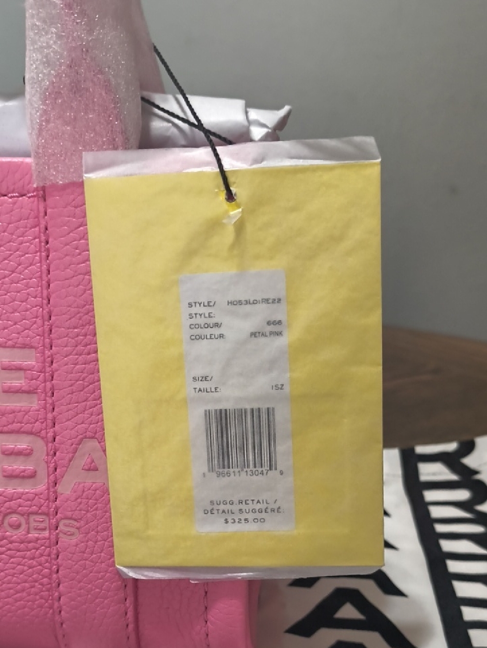 Marc Jacobs PETAL Pink 🩷 Micro  Pebbled Leather Tote Bag - Picture 2 of 7